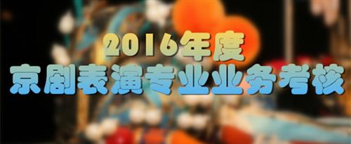 欧美尿道交视频国家京剧院2016年度京剧表演专业业务考...